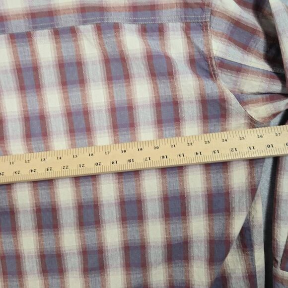 Rare Vintage LEVI’S SilverTab Elements Checkered Plaid Wax Thick Button Shirt 90 - Picture 9 of 14